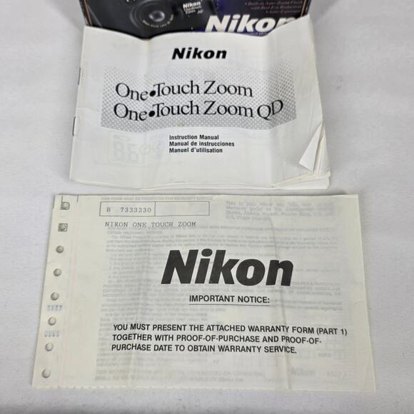 NIKON ONE TOUCH ZOOM AF 35MM VINTAGE 35MM FILM CAMERA FLASH ZOOM 38–70MM - Picture 13 of 14